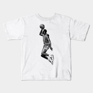 Michael Jordan Dunk  // Drawing Art Kids T-Shirt